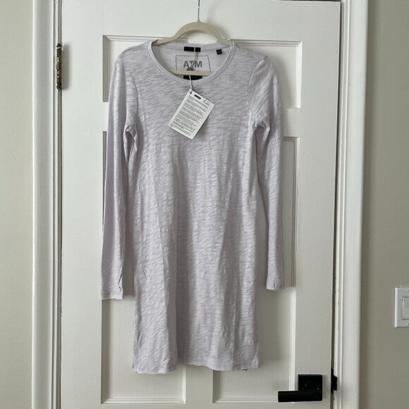 ATM Long Sleeve T Shirt Dress Gray Size XS NWT - Picture 1 of 3